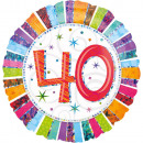 Standard Radiant Birthday 40 foil wrapped balloon